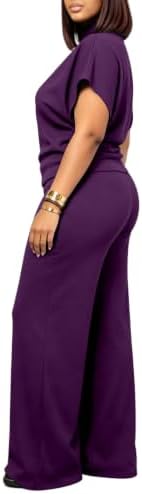 PINSV Women's Fleece Lined 2 Piece Set Wide Leg Pants - Image 3