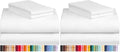 LuxClub 4 PC King Size Sheet Set Bed Sheets Deep Pockets 18" Wrinkle Free Cooling Bed Sheets Machine Washable Hotel Bedding Silky Soft - White King (Pack of 2) by LuxClub