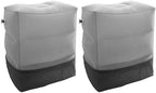 2 Sets Inflatable Travel Foot Rest Pillow for Airplane and Train Use with Foldable Design, Laminated Flocking Material, Ergonomic Ultraportable Foot Stool for Family Air Travel by CIYODO