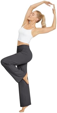 G4Free EverGoing Wide Leg Yoga Pants for Women Crossover Waist with Pockets - Image 4