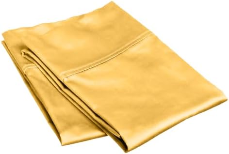 100% Pima Cotton Pillowcases – 800 Series, Ultra Soft & Cooling, Twin/Queen 20"x30", Set of 2 – Gold, Hotel Luxury Quality, Envelope Closure, Skin & Hair Friendly by Unknown