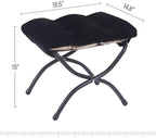 LITA Folding Ottoman, Foldable Footrest Stool, Portable Small Foot Stool for Couch, Collapsible Foot Rest Ottoman for Sofa, Accent Padded Ottomans for Lazy Chair, Living Room, Bedroom - Image 3
