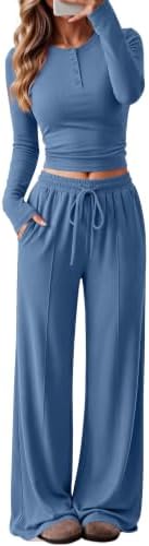 Ekouaer Two Piece Sets for Women Fall Lounge Sets Casual Matching Outfits by EKOUAER