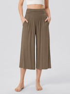 ODODOS Women's Wide Leg Palazzo Lounge Cropped Pants with Pockets Light Weight Comfy Pajama Capri Pants-20/22"/ 24" Inseam - Image 2