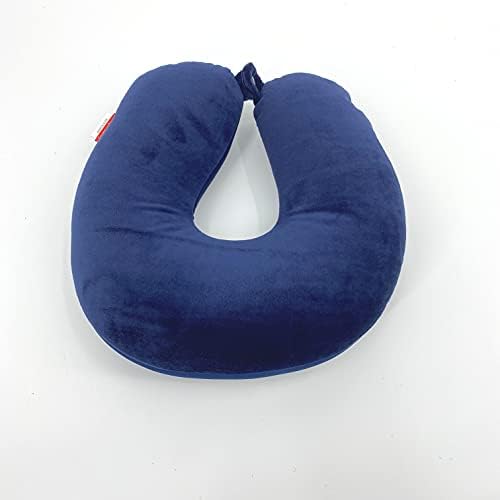 Bookishbunny 2pks U Shape Microbead Travel Neck Pillows Neck Head Support Airplane Bus Train Car Traveling Driving (Navy) - Image 5