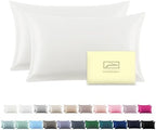 Suatien Mulberry Silk Pillow Cases 2 Pack King Size, Ivory by Suatien
