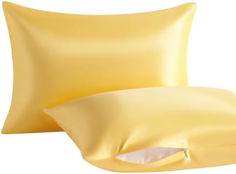 NTBAY Toddler Pillows with Pillowcases Set, 4 Piece 13 x 18, Yellow by NTBAY
