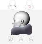 QUQUQ Travel Neck Pillow for Sleeping Memory Foam Travel Neck Pillow Cushion Support for Airplane Sleeping Comfortable(Grey) - Image 5