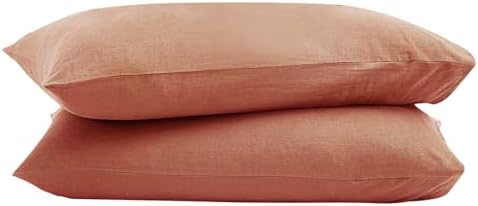 100% French Linen Pillowcase Set of 2, Breathable Envelope Closure Soft Linen Pillow Cover,Soft Luxury Hotel & Home Use, Gift - Image 4