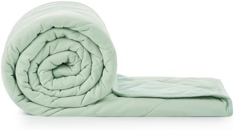 Cozy Bliss Cooling Throw Blanket for Hot Sleepers 50"x70", Q-Max 0.45 Cooling Comfort, Cold Blankets for Night Sweats Sleeping, Ultra-Cool Lightweight Breathable Summer Blanket for Couch Bed, Green by CozyBliss