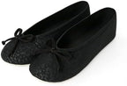 isotoner Women's Leopard Embroidered Ballerina Slippers - Image 3