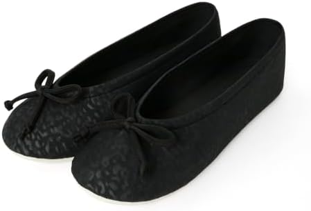 isotoner Women's Leopard Embroidered Ballerina Slippers - Image 3