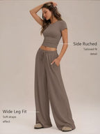 Trendy Queen Women's 2 Piece Matching Summer Lounge Set with Pockets - Image 3