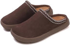 UBFEN Womens 100% Genuine Suede Mules Arch Support Indoor Outdoor Slippers by UBFEN