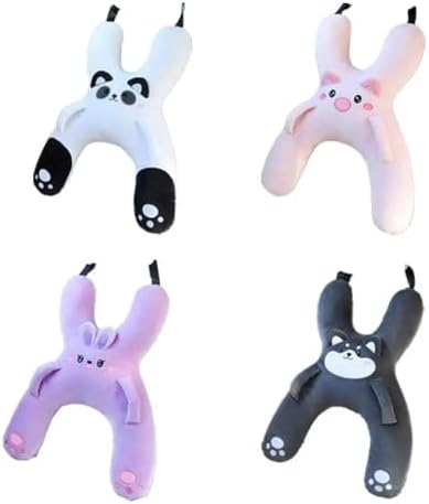 Fit for Car Neck Pillow - Sleep Aid for Travel - Cute Cartoon Design(Pink) - Image 5