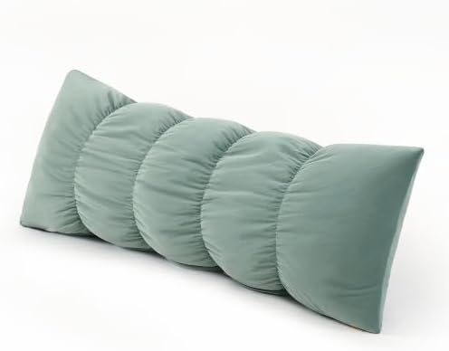 Pat. Pend. Segmented Body Pillow for Side Sleepers, 39 Inch, Green by Ailuteie