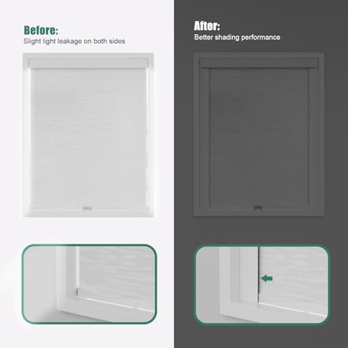Light Blocking Strips for Window Shades and Blinds, 100% Blackout PVC Side Tracks Light Blocker for Blinds, Window Light Blocker for Bedroom(White, 58", 2PCS) - Image 2