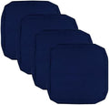 FLYMEI Patio Cushion Covers 24x22x4, Navy Blue, 4Packs by FLYMEI
