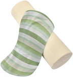 Bolster Pillows for Bed Cylinder Neck Roll Pillow Round Pillow Cases Long Cylinder Pillow Memory Foam Back Support LightGreen Stripe - Image 2