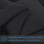 EASELAND Queen Size Down Alternative Comforter, Black, 88x88 Inches - Image 5