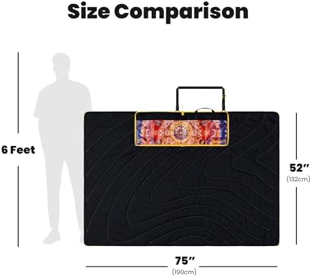 Rumpl Stash Mat Packable Picnic Blanket and Tote Bag, Tapestry Tie Dye - Image 2