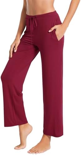 WiWi Pajama Pants for Women Viscose from Bamboo Super Soft Wide Leg Cooling Sweatpants Drawstring Bottoms Sleep Pj Pant S-XXL - Image 3