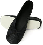 isotoner Women's Leopard Embroidered Ballerina Slippers - Image 4