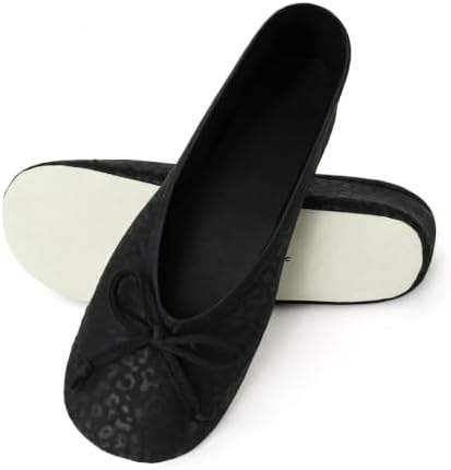 isotoner Women's Leopard Embroidered Ballerina Slippers - Image 4