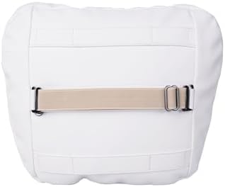 Quintor Genuine Nappa Leather Car Neck Pillow Custom Fit for Model 3/Y/S/X, Adjustable Headrest Cushion for Driving Support and Relaxation, 2-Pack Gift Set (White) - Image 5