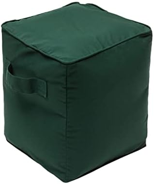 QILLOWAY Inflatable Outdoor Ottoman for Patio, Water Resistant Pouf Cube 16", Inflatable Foot Rest, Outdoor Footstool for Poolside, Garden,Camping, Mallard,Forest Green by QILLOWAY
