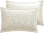 IR Imperial Rooms Twin Quilt Bedding Set Ivory Bedspread Wave - Image 6