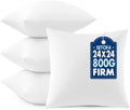 MIULEE 24x24 Euro Pillow Inserts 4 Pack, Throw Pillows for Couch Bed by MIULEE