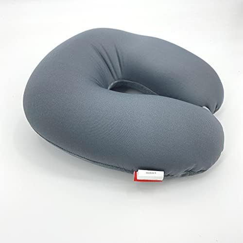 Bookishbunny 2pks U Shape Microbead Travel Neck Pillows Neck Head Support Airplane Bus Train Car Traveling Driving (Gray) - Image 4