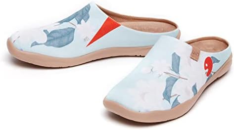 UIN Slipper Woman Travel Art Painted Shoes Wide Toe Casual Home Slip On Mules Malaga - Image 3