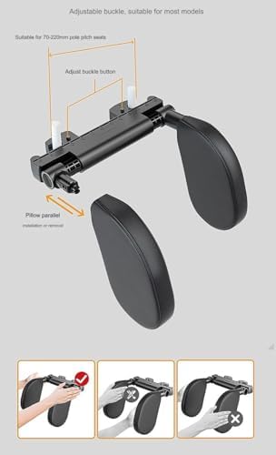 Adjustable Kids Travel Car Seat Headrest Pillow with Lean Support Cushion Sleeping Travel Neck Safeguard Cushion Suitable for Kids Children Teenagers and Adults - Image 5