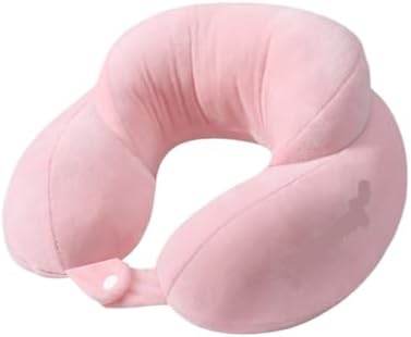 QUQUQ Travel Neck Pillow for Sleeping Portable U-Shaped Neck Pillow Suitable for Naps and Travel Support Comfortable(Pink) by Unknown