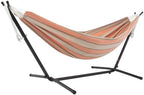 Vivere Double Sunbrella Hammock with Space-Saving Steel Stand and Premium Carry Bag - 450 lb Weight Capacity (Cameo) by Vivere