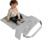 Large Grey Toddler Airplane Bed with Cloth Book, Portable Airplane Seat Extender Travel Bed for Kids, Soft Baby Plane Travel Essentials for Flying, Toddlers Long Flight Must Haves Footrest by Unknown