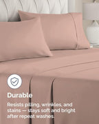 King Pillow Cases - 10 Pack Soft Pillowcase Covers - 20" x 40" (Mauve) - Image 4