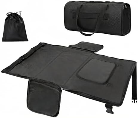 Toddler Travel Bed, Toddler Airplane Bed, Lightweight Airplane Foot Hammock with Storage Bag, Adjustable Travel for Flights - Black by Unknown