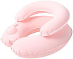 Double-Layer Inflatable Neck Pillow, Press-to-Inflate U-Shaped Pillow, Portable Neck Support for Office Trip Travel, Pink by Unknown
