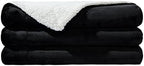 NANPIPER Sherpa Blanket Queen Fleece Bed Blankets Soft and Warm Fuzzy Microfiber,Black 90"x90" by NANPIPER