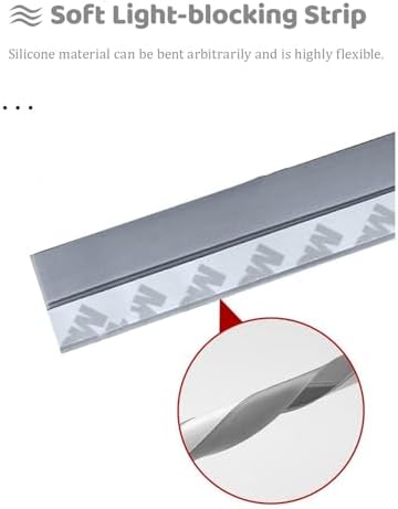 Self-Adhesive Light Blocking Strips for Roller Blinds - No-Drill Window Shades for Bedroom, Effective Sunlight Blockers, Easy Install Side Light Blockers,4 Pack - Image 4