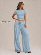 Trendy Queen Women's 2 Piece Matching Summer Lounge Set with Pockets - Image 2