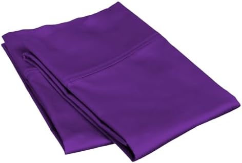 100% Pima Cotton Pillowcases – 800 Series, Ultra Soft & Cooling, Euro 26"x26", Set of 2 – Purple, Hotel Luxury Quality, Envelope Closure, Skin & Hair Friendly by Unknown