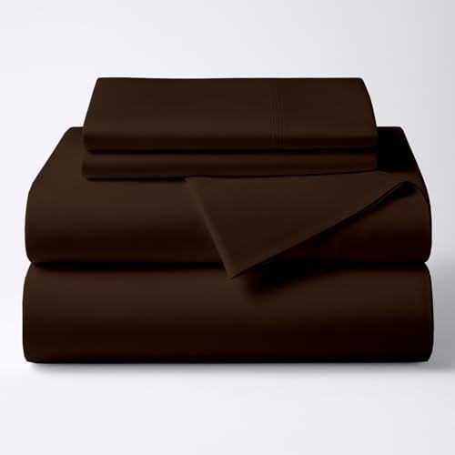 ARlinen Full XL Sheet Set, 4 Piece Egyptian Cotton, 10-Inch Deep, Chocolate by ARlinen