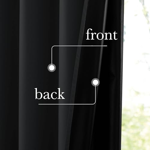 NICETOWN Full Blackout Curtains 96 inch Long for Home Theater, Grommet Energy Saving Room Darkening Window Treatment Thermal Curtains Portable Sun Shades for Living Room, W52 x L96, 2 Panels - Image 4