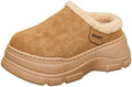 Womens Chunky Platform Slippers Fleece Lined House Clogs by biqikav