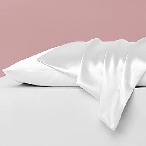 100% Mulberry Silk Pillowcase Only for Cervical Support Pillow, Orthopedic Contour Pillow, Full Size 24" x 16", Travel Pillowcase 16 x 24, Decorative Throw Pillow Case (24" x 16", White) by Cozysilk%7CBringNatureHome
