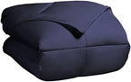 SUPERIOR All Season Down Alternative Comforter, Cal King, Navy Blue by SUPERIOR